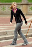 Kristen Bell in tight pants shows her ass on the set of movie When in Rome