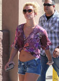 Britney Spears dshort leggy in denim shorts (Daisy Duke look) at Target in Los Angeles - Hot Celebs Home